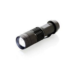 Lampe torche de poche CREE 3 W noir personnalisable avec logo