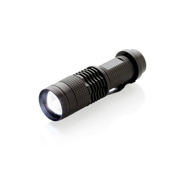 Lampe torche de poche CREE 3 W noir personnalisable avec logo
