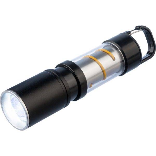 Lampe torche noir personnalisable avec logo