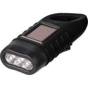 Lampe torche solaire, lampe LED noir personnalisable avec logo