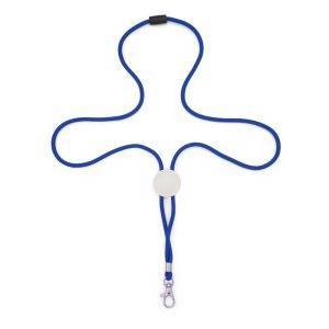 Lanyard Dominga bleu personnalisable avec logo