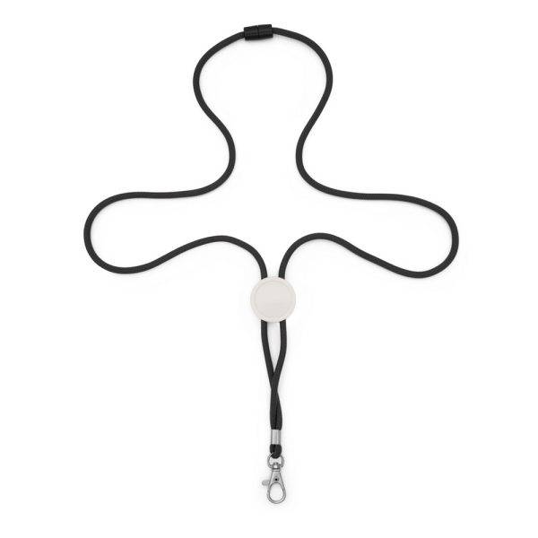 Lanyard Dominga noir personnalisable avec logo