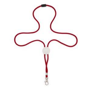 Lanyard Dominga rouge personnalisable avec logo