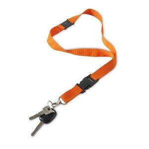 Lanyard orange personnalisable avec logo – réf. V2403-07