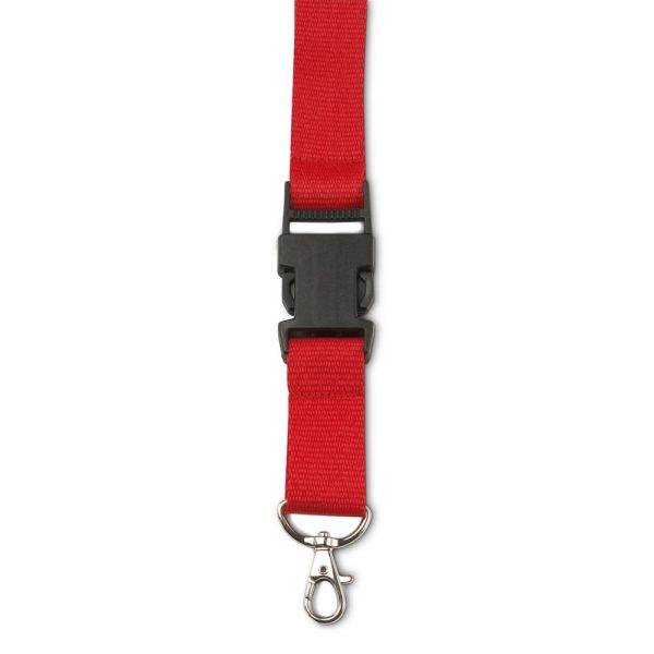 Lanyard rouge personnalisable avec logo