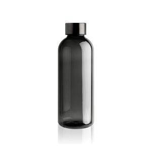 Leakproof water bottle with metallic lid noir personnalisable