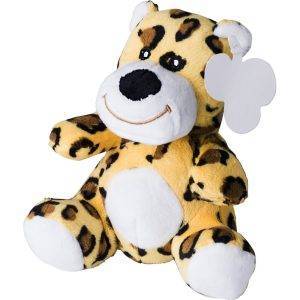 Léopard en peluche multicolore personnalisable avec logo