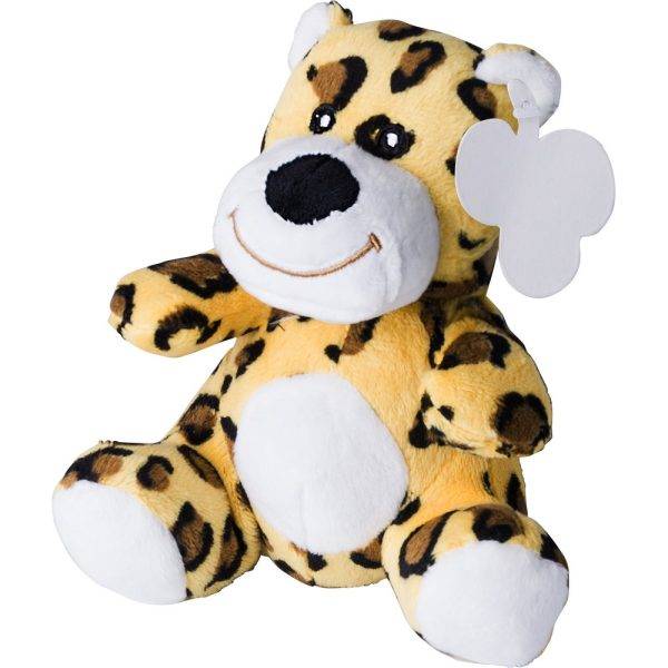 Léopard en peluche multicolore personnalisable avec logo