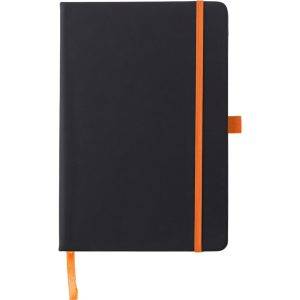 Libreta de PU orange personnalisable avec logo