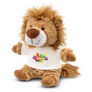 Lion en peluche | Manethew brun claire personnalisable avec logo