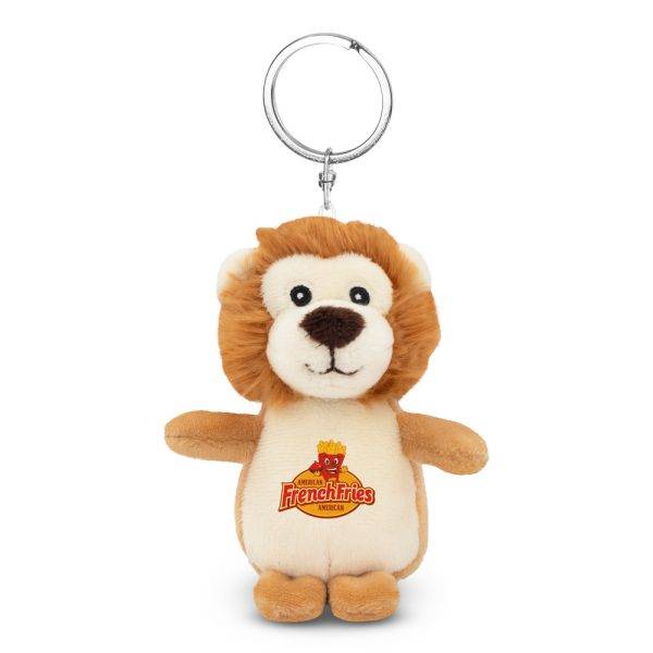 Lion en peluche, porte-clés | Bilge brun claire personnalisable