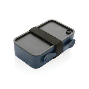 Lunch box avec cuichette en rPP GRS bleu personnalisable avec logo