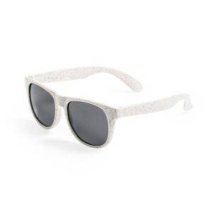 Lunettes de soleil en paille de blé neutre personnalisable avec logo
