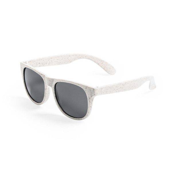 Lunettes de soleil en paille de blé neutre personnalisable avec logo