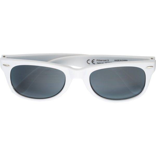 Lunettes de soleil en PC recyclé blanc personnalisable avec logo