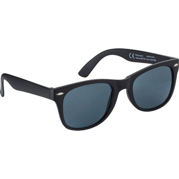 Lunettes de soleil en PC recyclé noir personnalisable avec logo