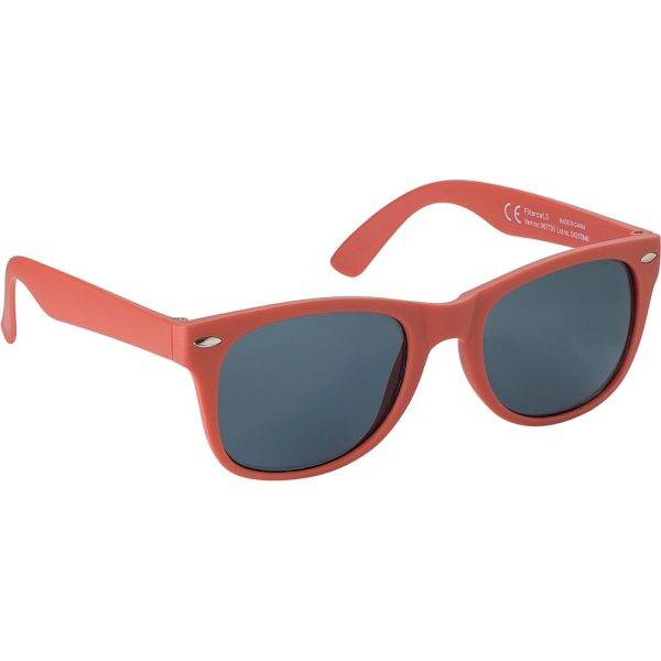 Lunettes de soleil en PC recyclé rouge personnalisable avec logo
