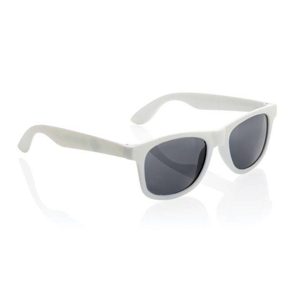 Lunettes de soleil en plastique PP recyclé RCS blanc personnalisable