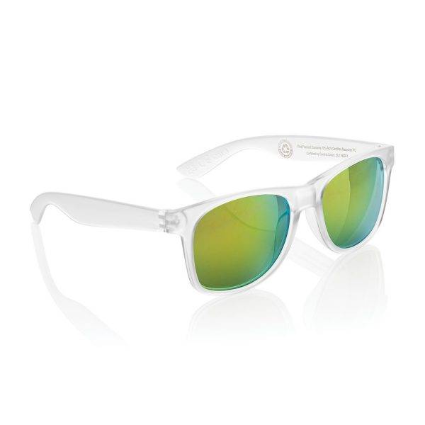 Lunettes de soleil Gleam en PC recyclé RCS blanc personnalisable