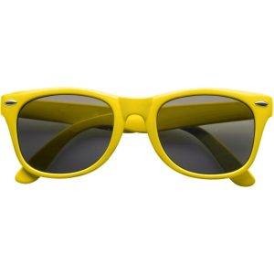 Lunettes de soleil jaune personnalisable avec logo