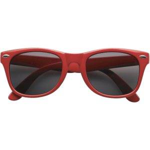Lunettes de soleil rouge personnalisable avec logo