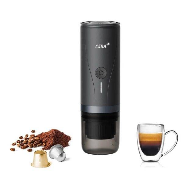 Machine à expresso portable Cera+ PCM03 noir personnalisable avec logo