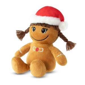 Madame Cookie en peluche Pebbella brun personnalisable avec logo