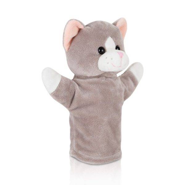 Marionnette chat Jinx gris personnalisable avec logo