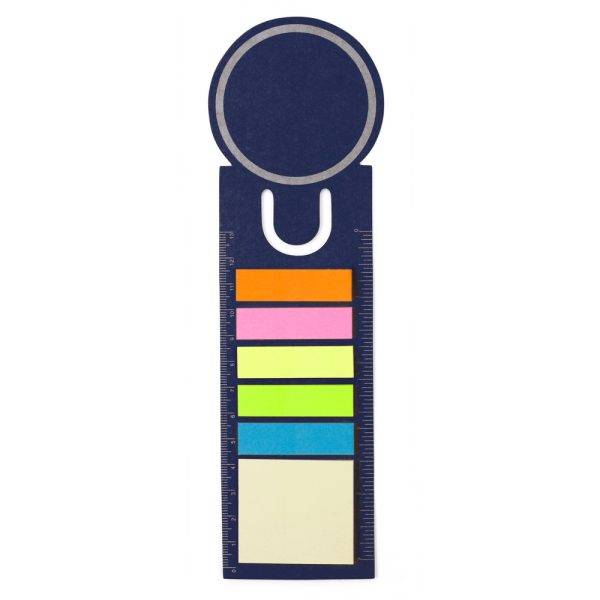 Marque-pages autocollants bleu marine personnalisable avec logo