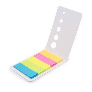 Marque-pages autocollants Braeden blanc personnalisable avec logo