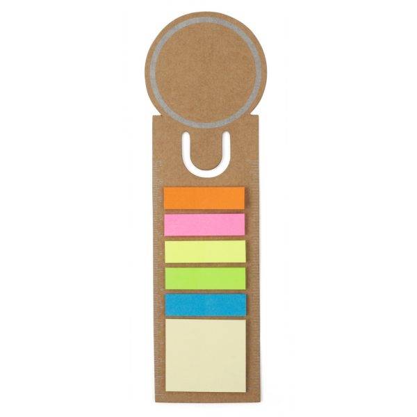 Marque-pages autocollants brun personnalisable avec logo