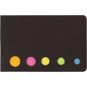 Marque-pages autocollants noir personnalisable avec logo – réf. V2570/A-03