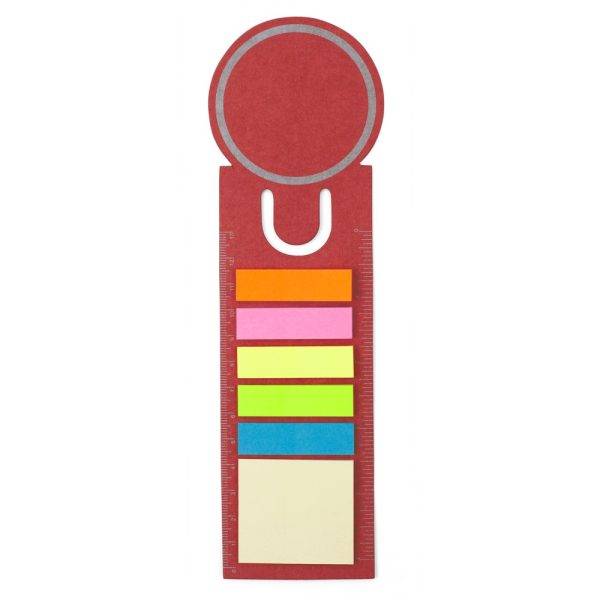 Marque-pages autocollants rouge personnalisable avec logo
