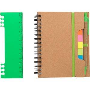 Marque-pages, carnet, notes autocollantes, stylo bille personnalisable – réf. V2991-10