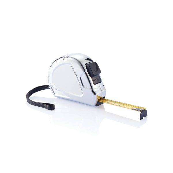 Mètre économique 3m/16mm autobloquant argent personnalisable avec logo