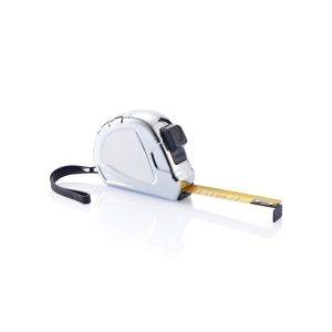 Mètre économique 5m/19mm autobloquant argent personnalisable avec logo