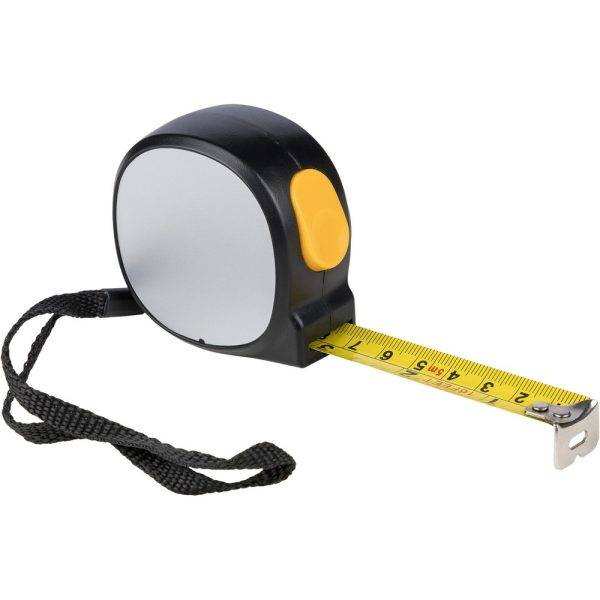 Mètre magnétique 5m noir personnalisable avec logo