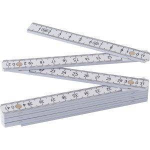Mètre pliable 1m blanc personnalisable avec logo