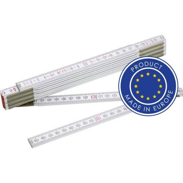 Mètre pliable 2m, STABILA Jason blanc personnalisable avec logo