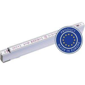 Mètre pliable 2m, STABILA Jessica blanc personnalisable avec logo