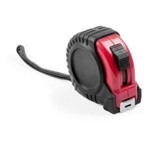 Mètre-ruban de 3m rouge personnalisable avec logo