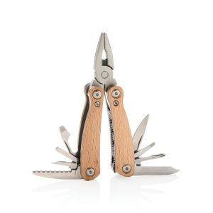 Mini-outil multifonctions Wood, marron brun personnalisable avec logo