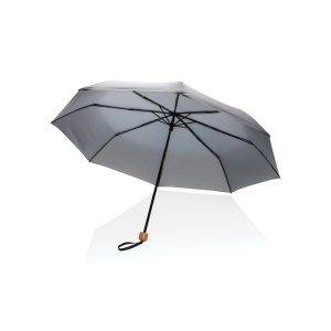 Mini parapluie 20.5" rPET 190T poignée bambou Impact personnalisable – réf. P850.572