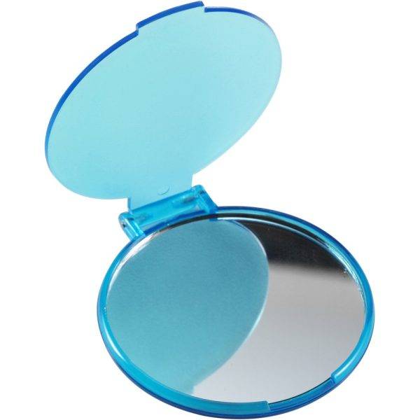 Miroir bleu clair personnalisable avec logo