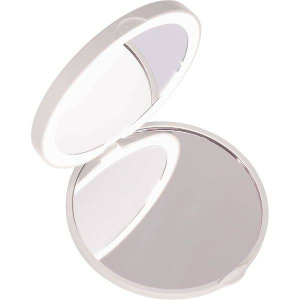 Miroir de poche blanc personnalisable avec logo