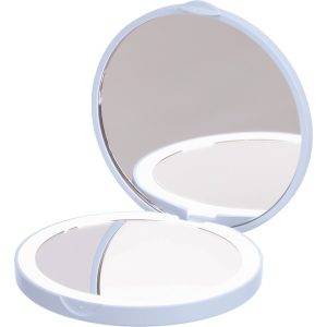 Miroir de poche bleu clair personnalisable avec logo