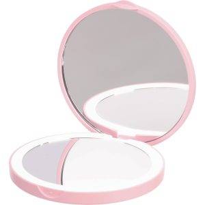 Miroir de poche rose personnalisable avec logo