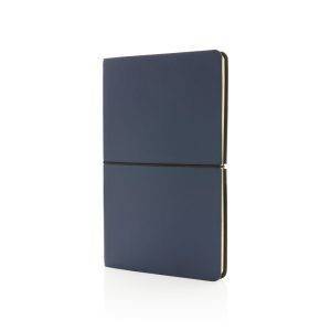 Modern deluxe softcover A5 notebook bleu personnalisable avec logo
