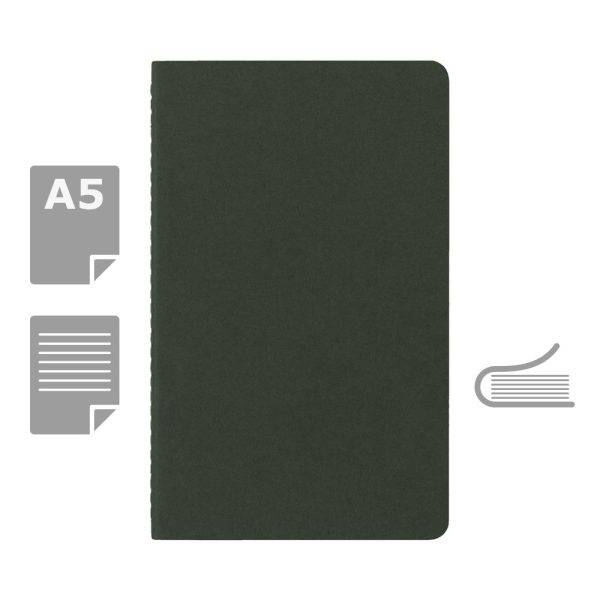 MOLESKINE Cahier Journal approx. A5 kaki personnalisable avec logo