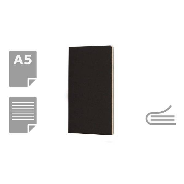MOLESKINE Cahier Journal approx. A5 noir personnalisable avec logo – réf. VM022-03